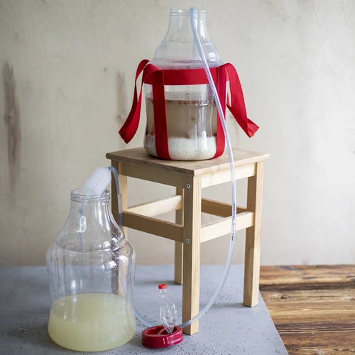 Demižons vīnam, viegls, nesaplīstošs, ar nesšanas siksnām, 10 l - 16