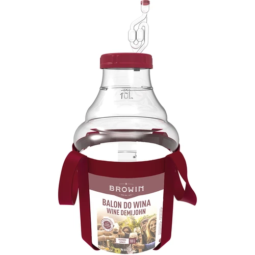 Demižons vīnam, viegls, nesaplīstošs, ar nesšanas siksnām, 10 l - 3