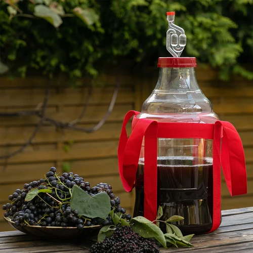 Demižons vīnam, viegls, nesaplīstošs, ar nesšanas siksnām, 10 l - 8