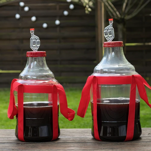 Demižons vīnam, viegls, nesaplīstošs, ar nesšanas siksnām, 10 l - 9
