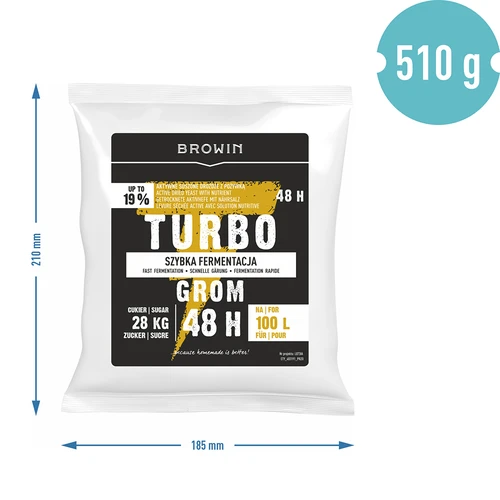 Destilācijas raugs Turbo Grom 48h 100L - 5