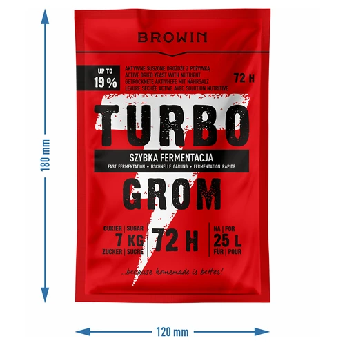 Destilācijas raugs Turbo Grom 72 h - 4
