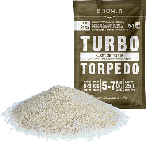 Destilācijas turbo raugs Turbo Torpedo 5–7 dienas 21% 100 g - 3