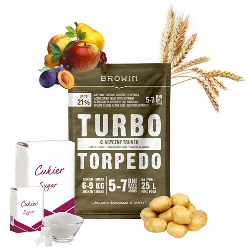 Destilācijas turbo raugs Turbo Torpedo 5–7 dienas 21% 100 g - 4