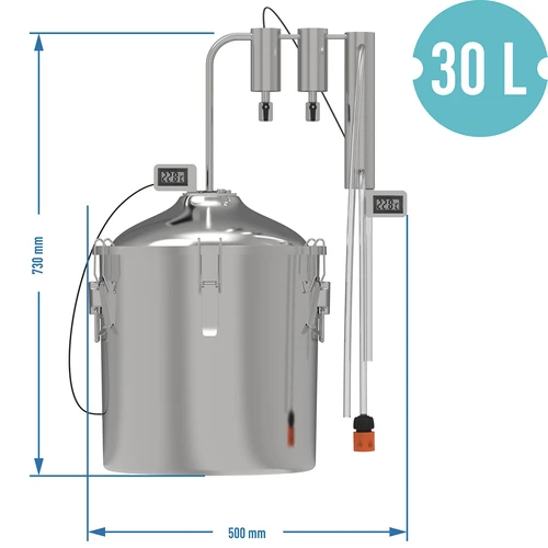 Destilators hawkSTILL 1.0 CONVEX 30 l - 2 atdalītāji - 9