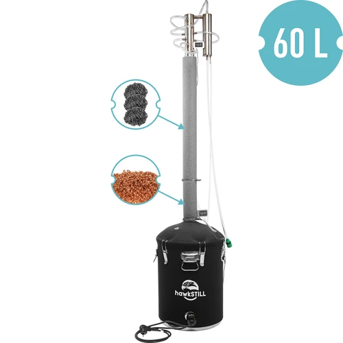 Destilators HawkStill „Aukstie pirksti” 60 L, ar Ø 60,3 mm kolonu un tvertnes siltinājumu - 2