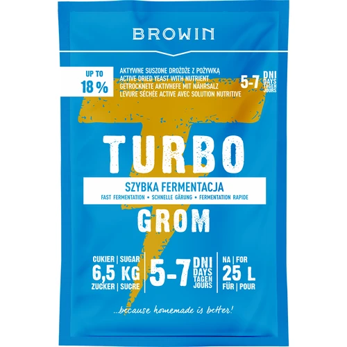 Destilēšanas raugs Turbo Grom 5–7 dienas