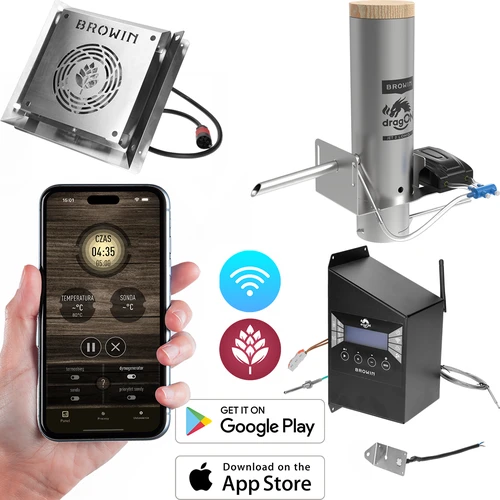dragON komplekts kūpinātavai — IQ moduļi ar Wi‑Fi un dūmu ģenerators JET 2 LONG ar pelnu trauku