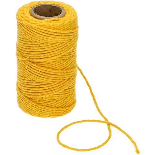 Dzeltena kokvilnas aukla 2 mm/55 m/100 g - 3