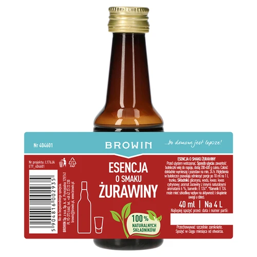 Dzērveņu garšas esence uz 4 L – 40 ml - 5