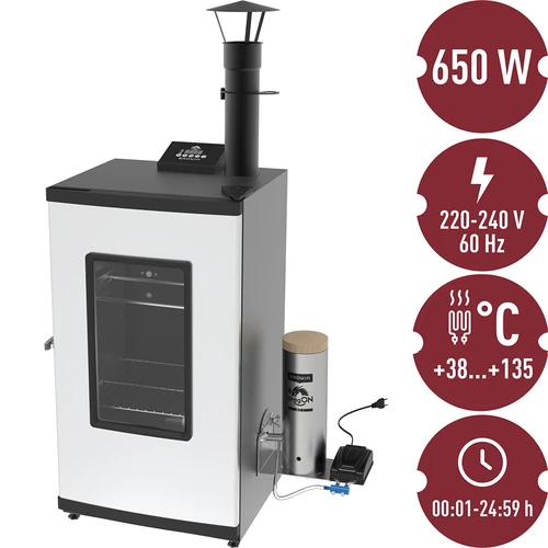 Elektriskā kūpinātava – dragON ar dūmu ģeneratoru, digitālā, 65 L - 25