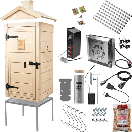 Elektriskā kūpinātava dragON PLYWOOD NATURE 100E ar sildīšanas moduli un kontrolleri - 2