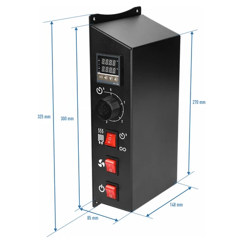 Elektrisko moduļu komplekts ar digitālo kontrolieri - dragON 1,5 kW, dārza kūpinātavām - 10