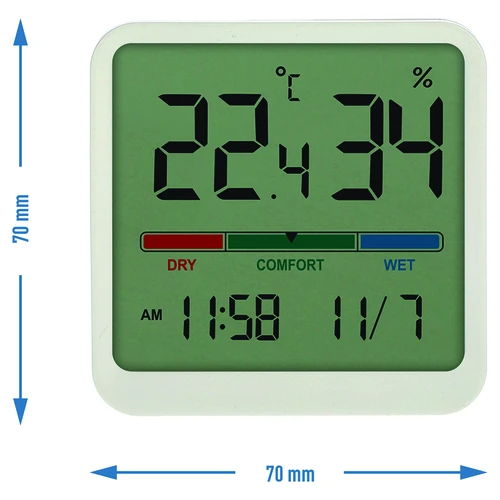 Elektroniskais istabas termometrs, balts - 9
