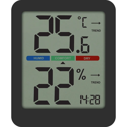 Elektroniskais istabas termometrs, melns - 2