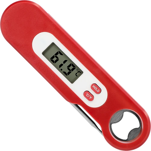 Elektroniskais kulinārais termometrs ar salokāmu zondi (-50/+300℃) sarkans - 2