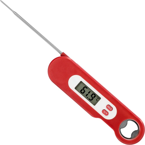 Elektroniskais kulinārais termometrs ar salokāmu zondi (-50/+300℃) sarkans - 3