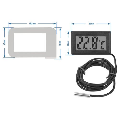 Elektroniskais termometrs rāmī - destilatoriem (-50 °C līdz +110 °C) - 3