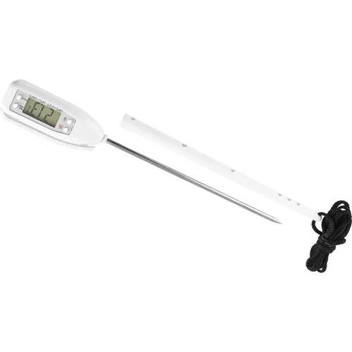 Elektroniskais virtuves termometrs (no -50°C līdz +300°C) ar maciņu, balts