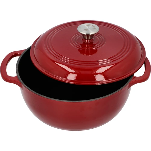 Emalēts čuguna katls – bordo, 5,8 l - 2