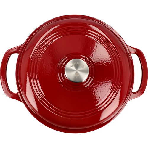 Emalēts čuguna katls – bordo, 5,8 l - 3