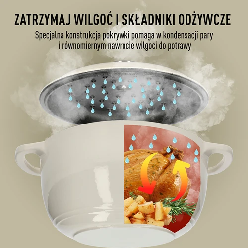 Emaljēts čuguna katls – ekrū, 4 l - 6
