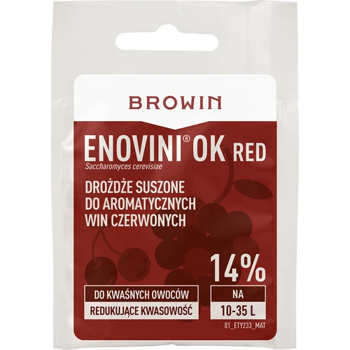 Enovini® OK RED - skābumu samazinošs vīna raugs 7 g