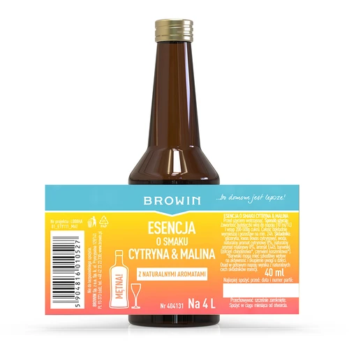 Esence ar citronu-aveņu garšu - 40 ml, uz 4L - 4