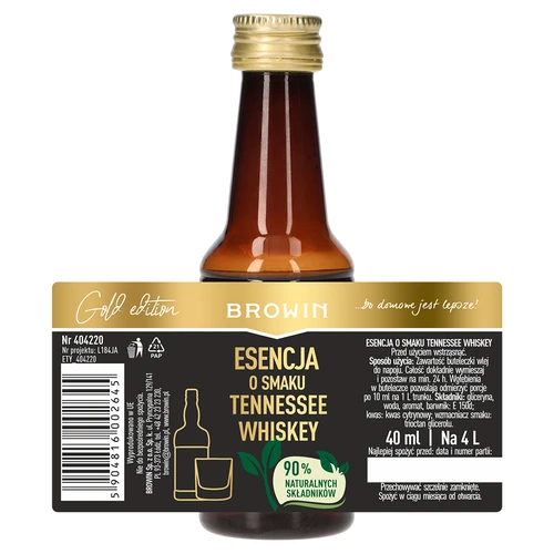 Tenesī viskija garšas esence 4 L - 40 ml - 7