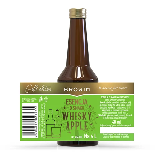 Viskija–ābola garšas esence – 40 ml, uz 4 L - 4