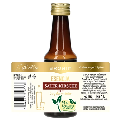 Esence Sauer-Kirsche – Czysta Wiśnia, 40 ml, uz 4 L - 5