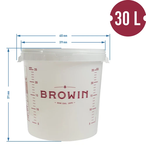 Fermentācijas trauks ar vāku 30 L - 13