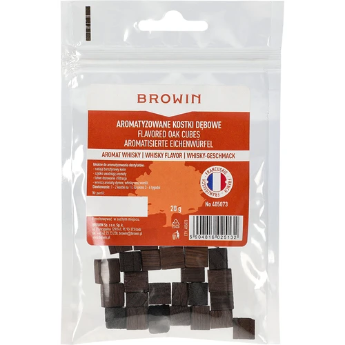Francūžu ozolkoka kubiņi, stipri grauzdēti, aromatizēti – viskijs, 20 g - 2