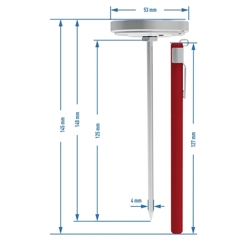 Gaļas cepšanas termometrs (0°C līdz +120°C) 12,5 cm - 8