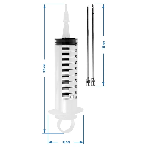 Gaļas injektors 100 ml + 2 adatas - 10