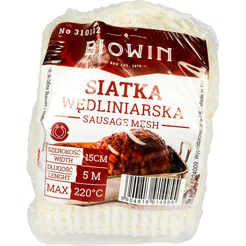 Gaļas izstrādājumu tīkls ar izmēriem 15 cm x 5 m un karstumizturību līdz 220°C - 3