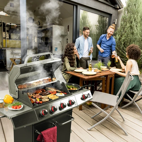 Gāzes grils dragON BBQ101, 11,7 kW, melns/sudraba - 3