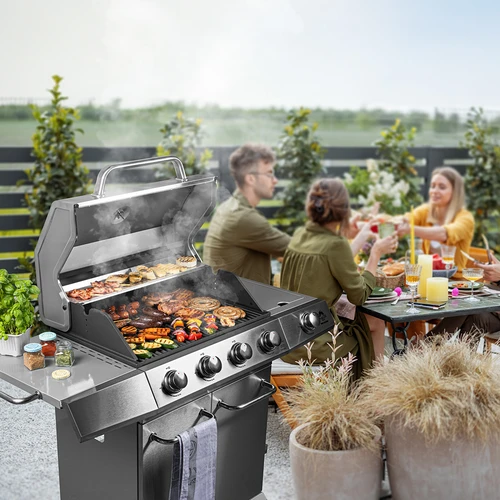 Gāzes grils dragON BBQ201, 18,8 kW, sudraba - 3