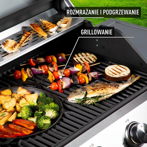 Gāzes grils dragON BBQ201, 18,8 kW, sudraba - 6