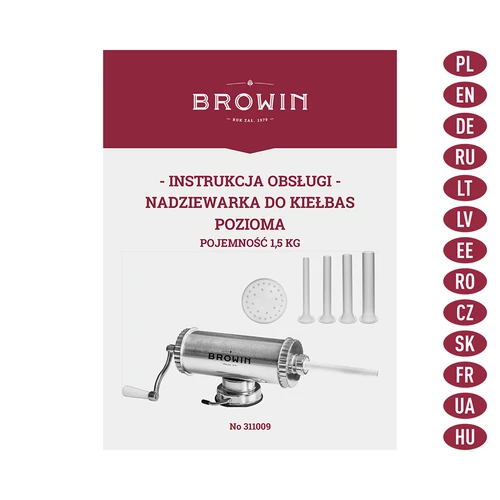 Horizontāls desu pildītājs 1,5 kg ar silikona virzuli - 9