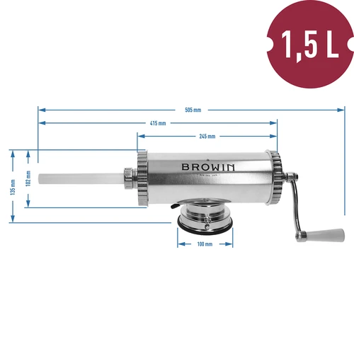 Horizontāls desu pildītājs 1,5 kg ar silikona virzuli - 10