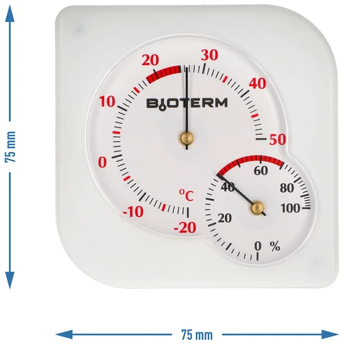 Iekštelpu bimetāla termometrs ar higrometru (-20 līdz +50°C), balts - 4