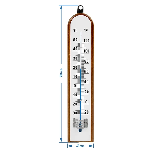 Istabas termometrs ar baltu skalu (-30°C līdz +50°C) 20 cm - 2