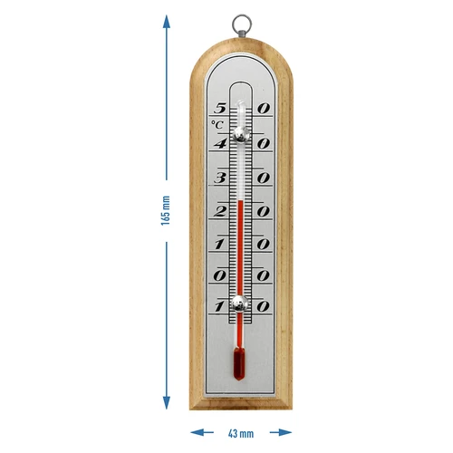 Istabas termometrs ar sudrabkrāsas skalu (-10°C līdz +50°C) 16cm asorti - 3