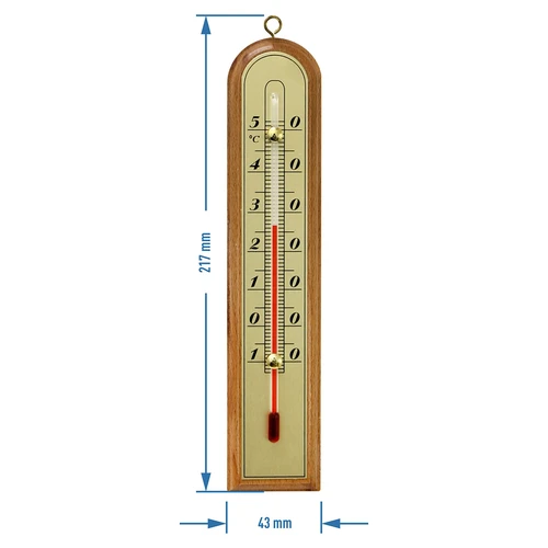 Istabas termometrs ar zelta skalu (-10°C līdz +50°C), 22 cm, asorti - 2