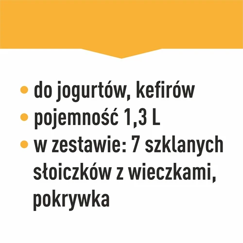 Jogurta gatavotājs ar termostatu, 7 burciņas, 1,3 l - 19