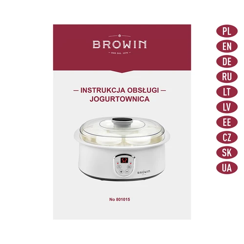 Jogurta gatavotājs ar termostatu, 7 burciņas, 1,3 l - 9