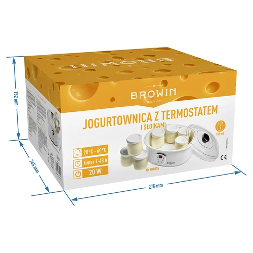 Jogurta gatavotājs ar termostatu, 7 burciņas, 1,3 l - 8