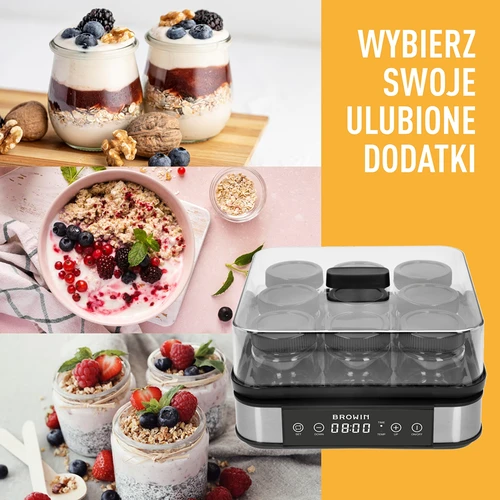 Jogurta gatavotājs ar termostatu, 9 burciņas, 1,6 L - 14