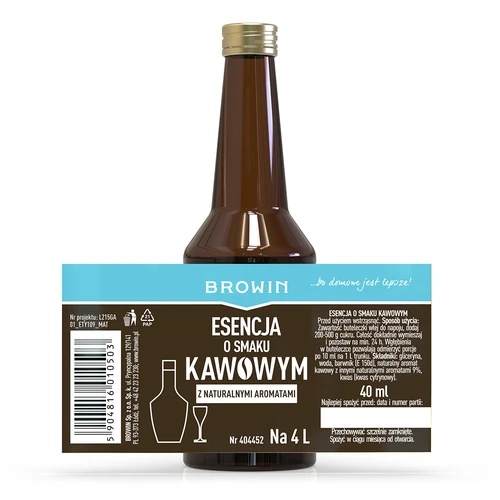 Kafijas garšas esence ar dabīgiem aromātiem uz 4 L - 40 ml - 4